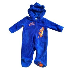 Fuzzy Tigger Zip Up Fleece One Piece 6-9 M